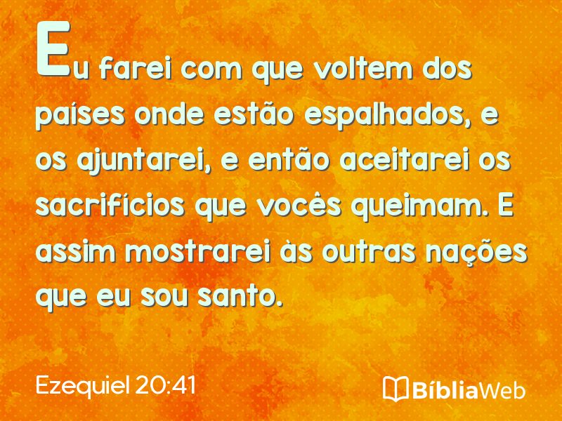 Ezequiel 20:41 em imagem para compartilhar