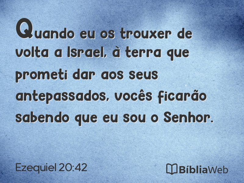 Ezequiel 20:42 em imagem para compartilhar