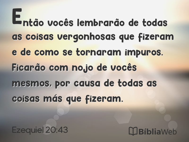 Ezequiel 20:43 em imagem para compartilhar