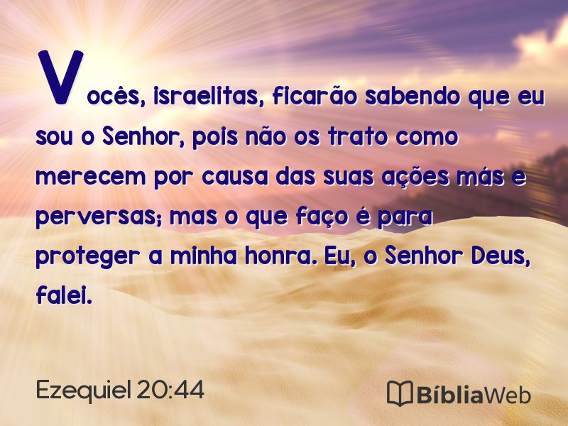 Ezequiel 20:44 em imagem para compartilhar