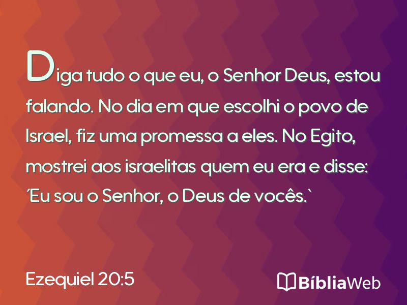 Ezequiel 20:5 em imagem para compartilhar