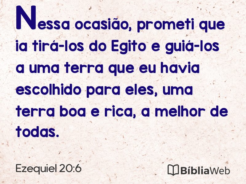 Ezequiel 20:6 em imagem para compartilhar