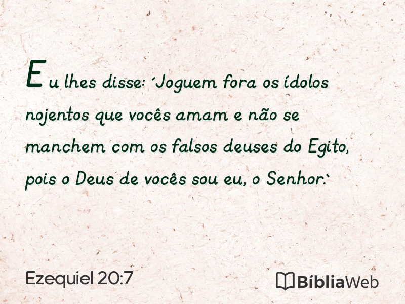 Ezequiel 20:7 em imagem para compartilhar