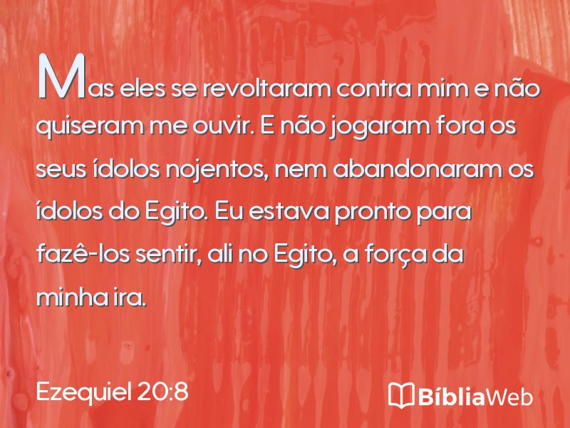 Ezequiel 20:8 em imagem para compartilhar