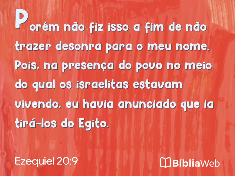Ezequiel 20:9 em imagem para compartilhar