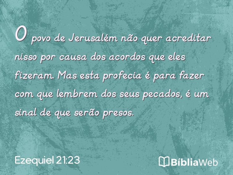 Ezequiel 21:23 em imagem para compartilhar