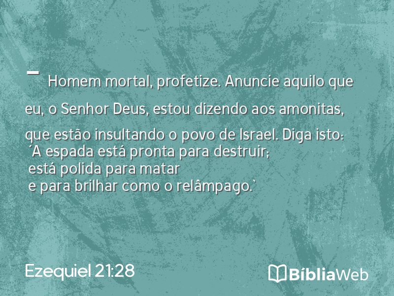 Ezequiel 21:28 em imagem para compartilhar