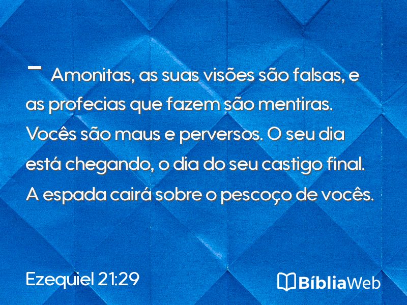Ezequiel 21:29 em imagem para compartilhar