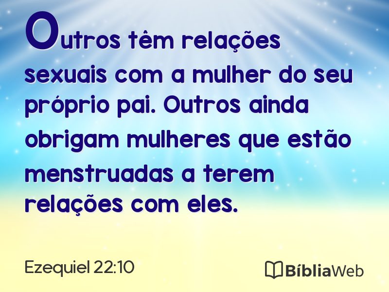 Ezequiel 22:10 em imagem para compartilhar