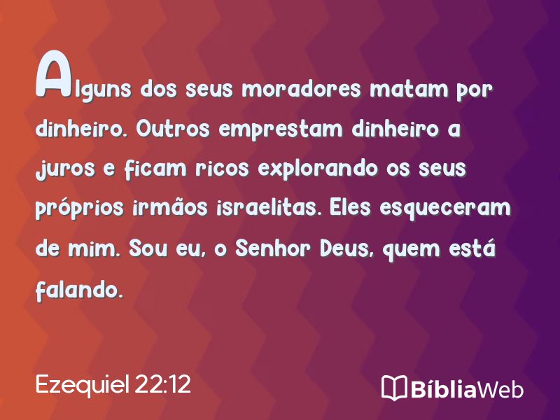Ezequiel 22:12 em imagem para compartilhar