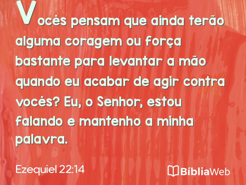 Ezequiel 22:14 em imagem para compartilhar