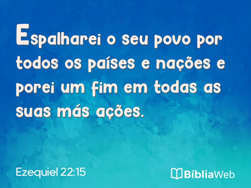 Ezequiel 22:15 em imagem para compartilhar