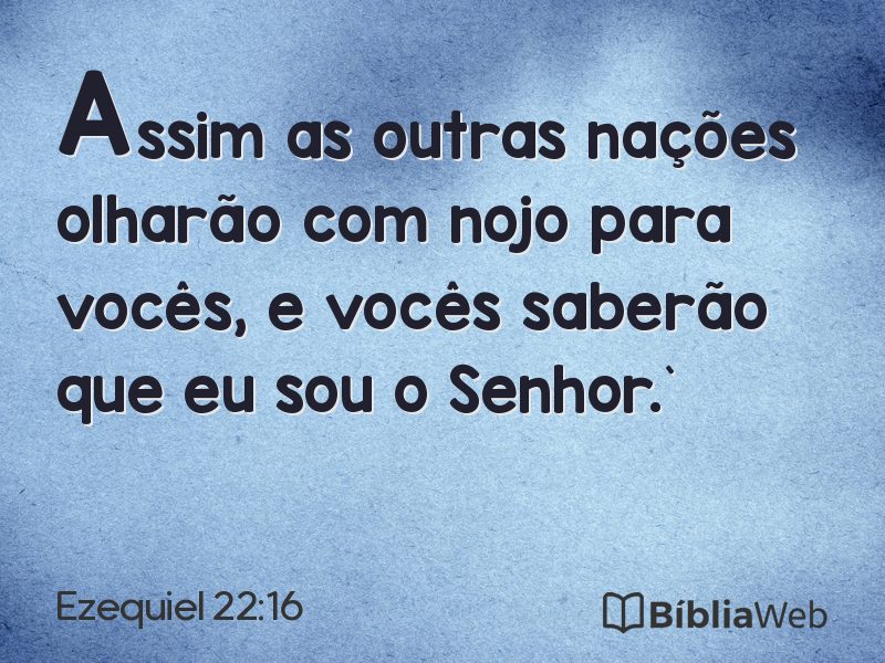 Ezequiel 22:16 em imagem para compartilhar