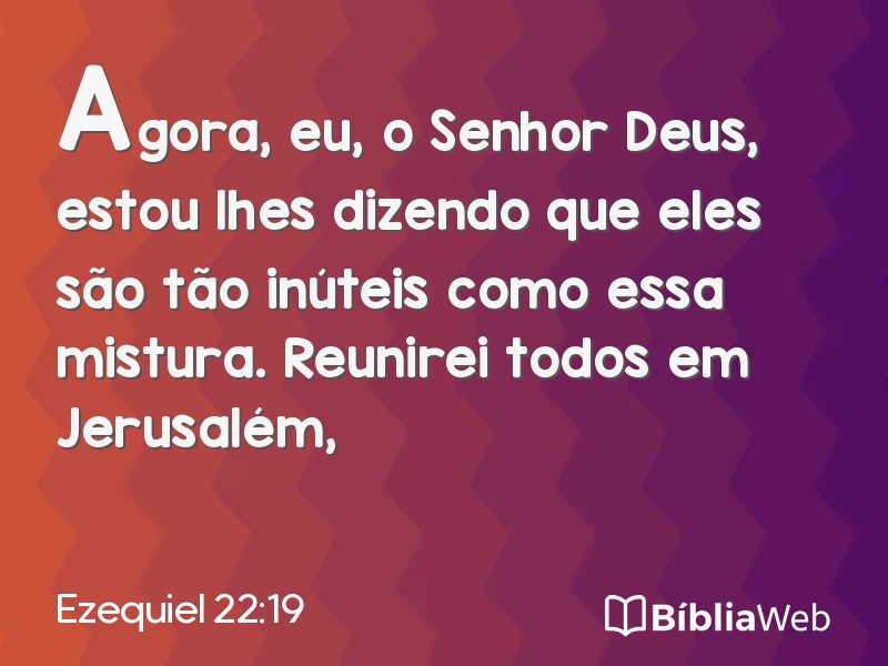 Ezequiel 22:19 em imagem para compartilhar