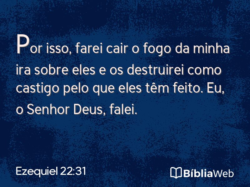 Ezequiel 22:31 em imagem para compartilhar