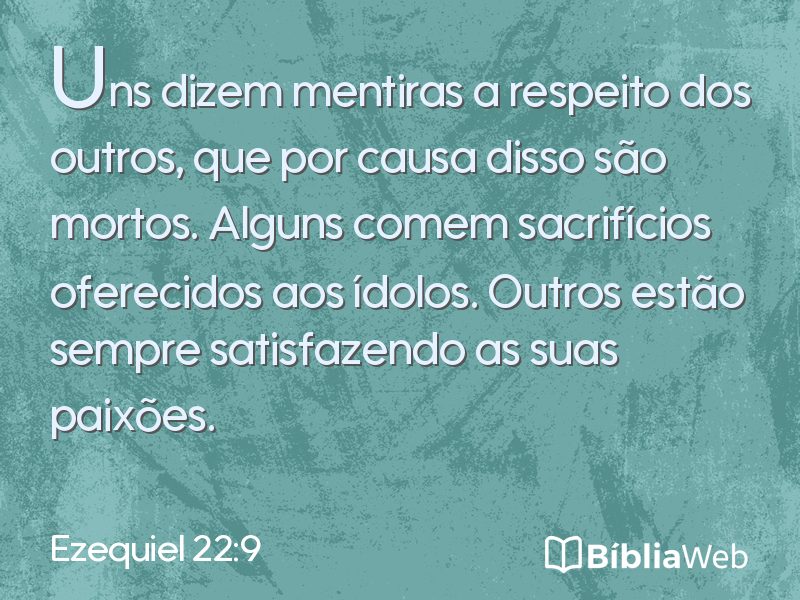 Ezequiel 22:9 em imagem para compartilhar