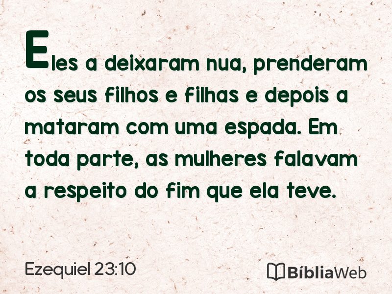 Ezequiel 23:10 em imagem para compartilhar