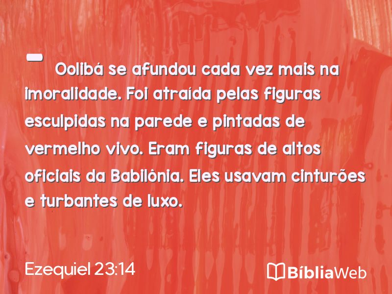 Ezequiel 23:14 em imagem para compartilhar