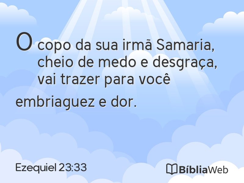 Ezequiel 23:33 em imagem para compartilhar