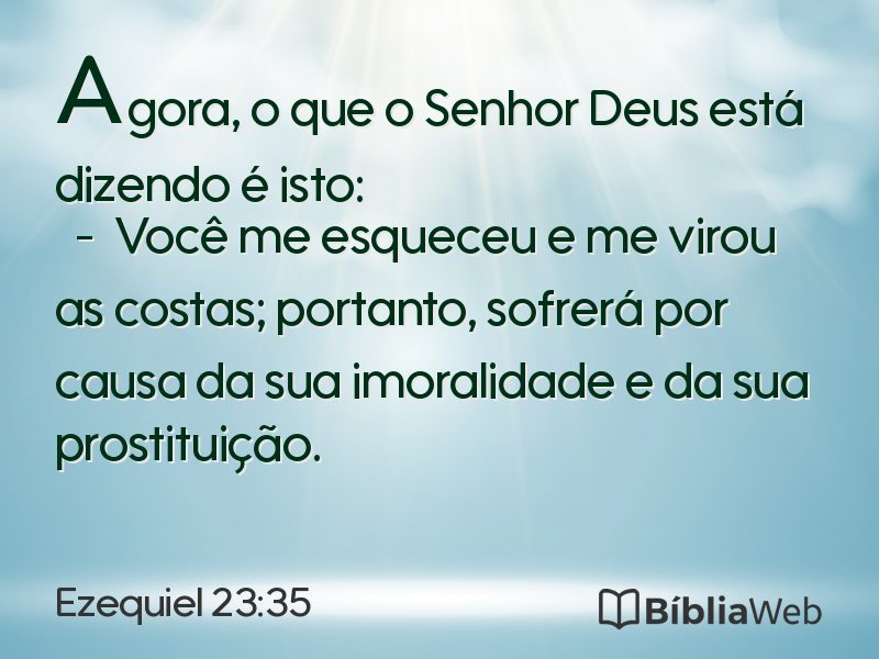 Ezequiel 23:35 em imagem para compartilhar