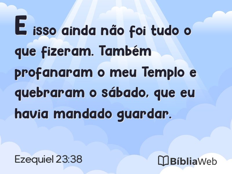 Ezequiel 23:38 em imagem para compartilhar