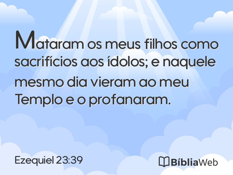Ezequiel 23:39 em imagem para compartilhar
