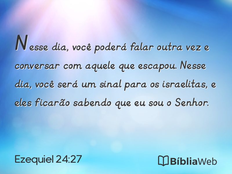 Ezequiel 24:27 em imagem para compartilhar