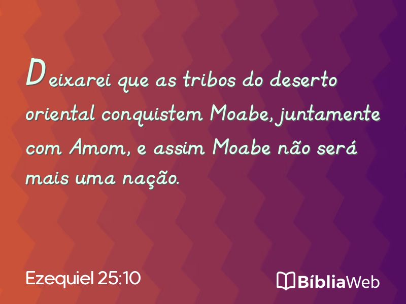 Ezequiel 25:10 em imagem para compartilhar
