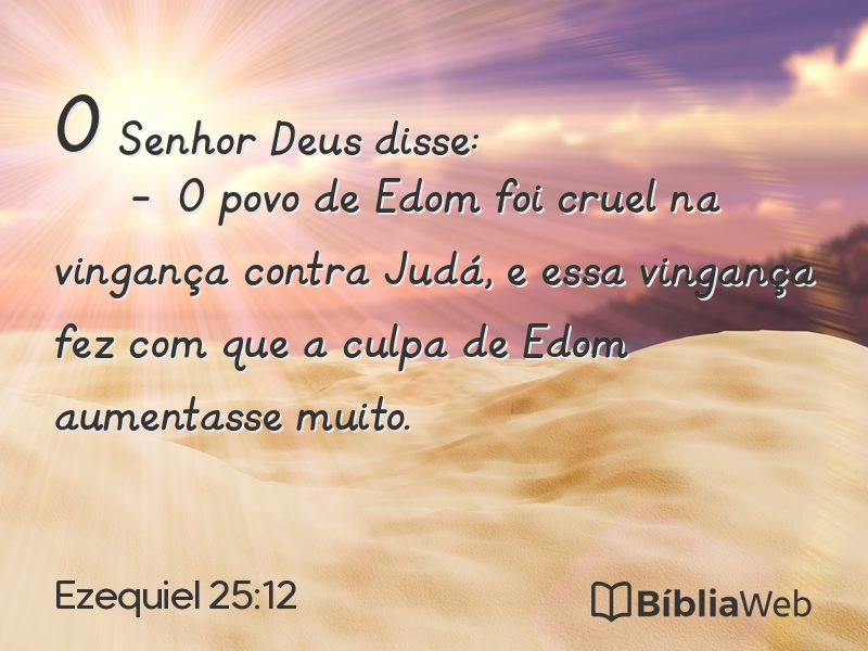 Ezequiel 25:12 em imagem para compartilhar