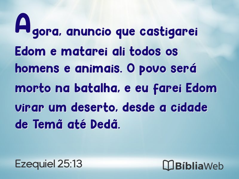 Ezequiel 25:13 em imagem para compartilhar