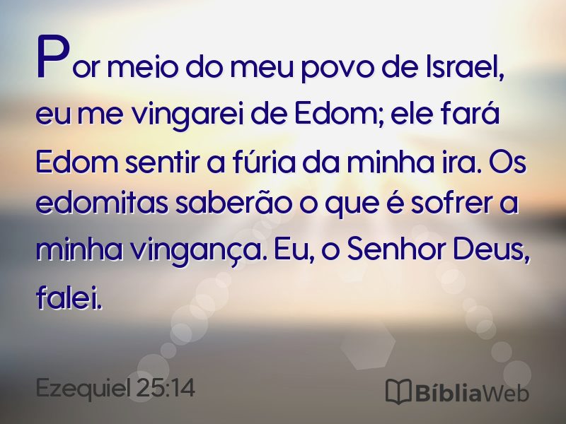 Ezequiel 25:14 em imagem para compartilhar