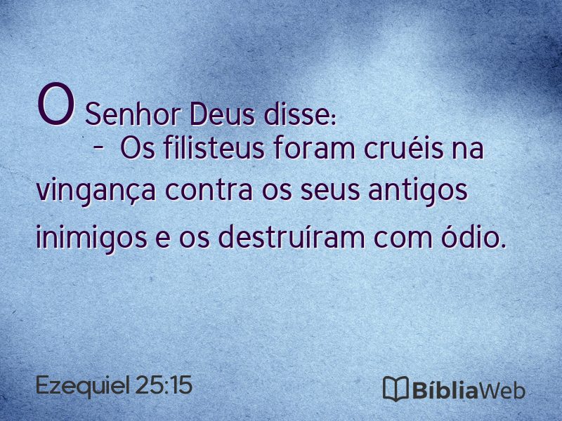 Ezequiel 25:15 em imagem para compartilhar