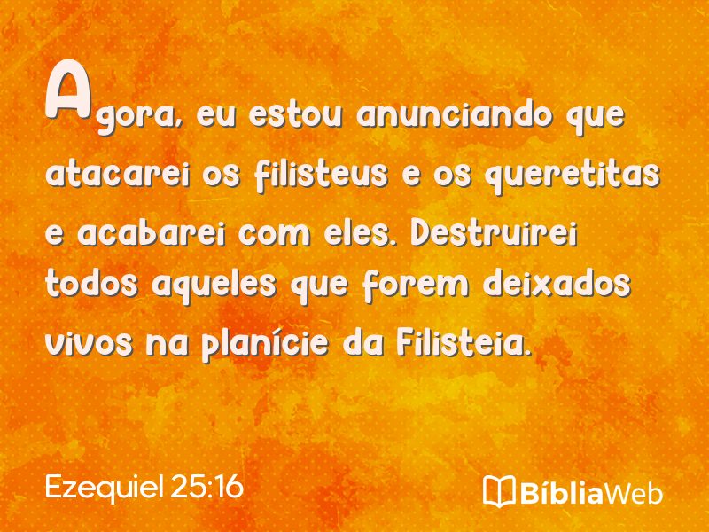 Ezequiel 25:16 em imagem para compartilhar