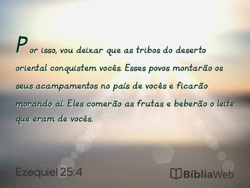 Ezequiel 25:4 em imagem para compartilhar