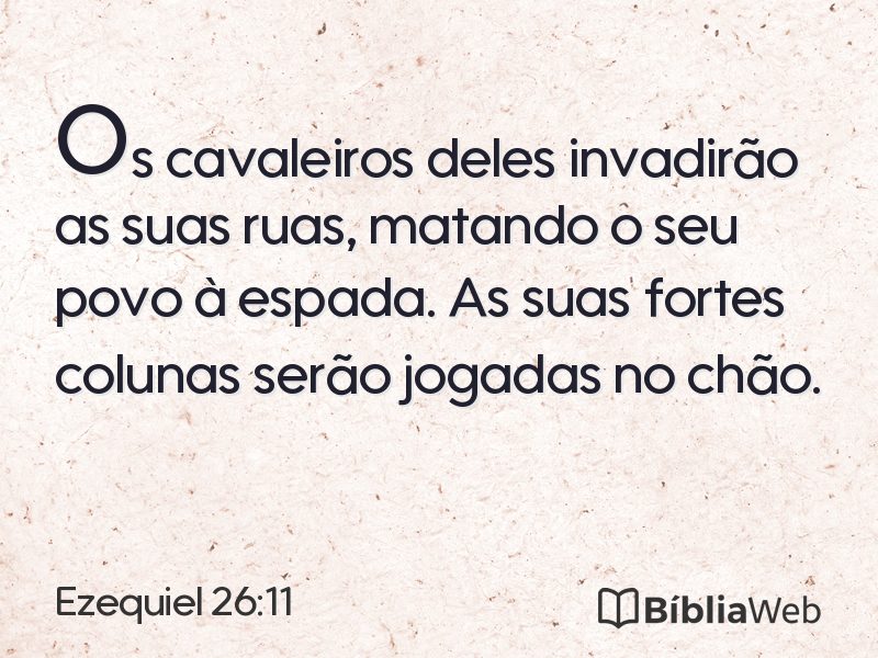 Ezequiel 26:11 em imagem para compartilhar