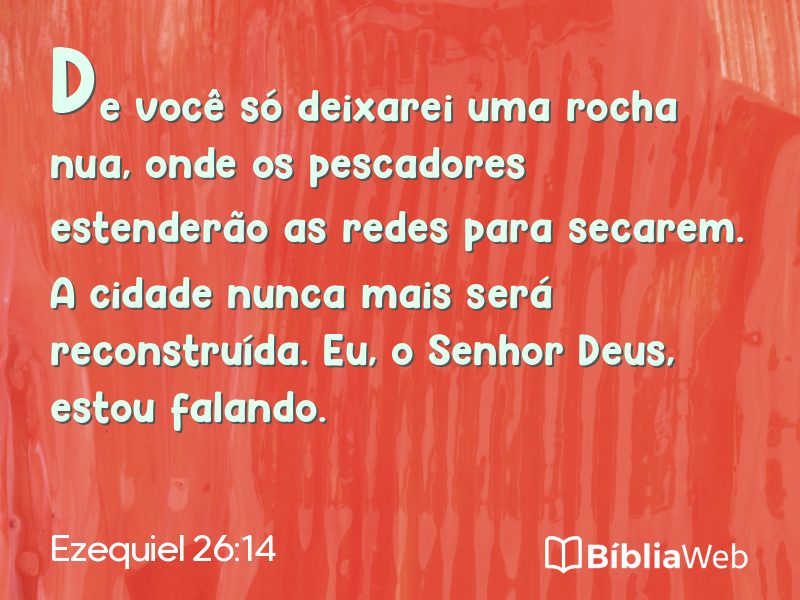 Ezequiel 26:14 em imagem para compartilhar
