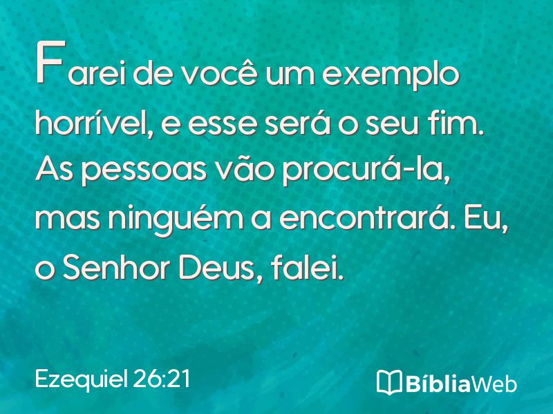 Ezequiel 26:21 em imagem para compartilhar