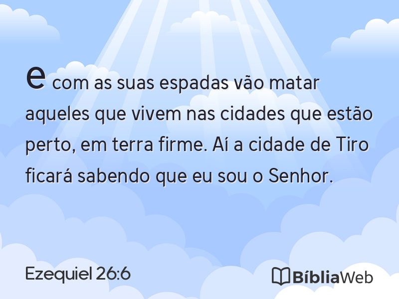 Ezequiel 26:6 em imagem para compartilhar