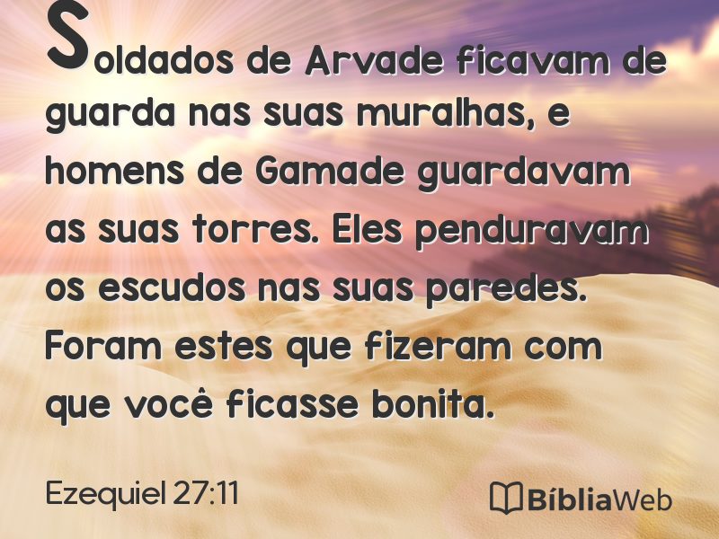 Ezequiel 27:11 em imagem para compartilhar
