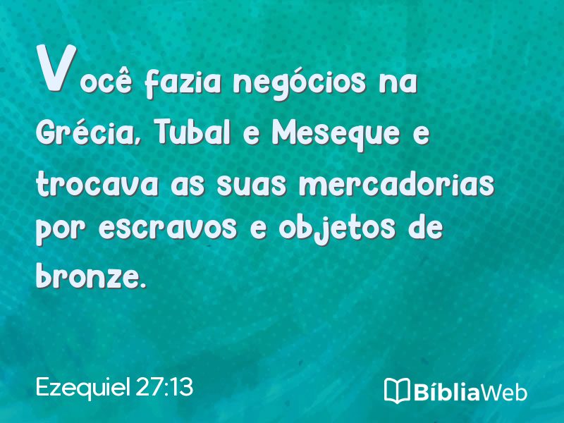 Ezequiel 27:13 em imagem para compartilhar