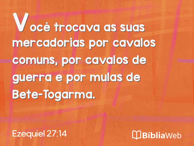 Ezequiel 27:14 em imagem para compartilhar