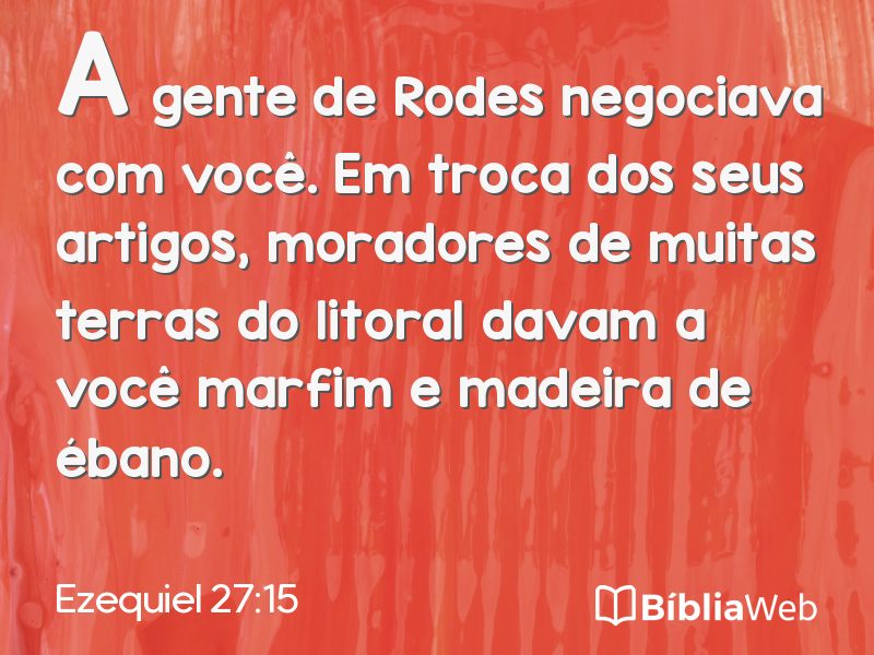 Ezequiel 27:15 em imagem para compartilhar