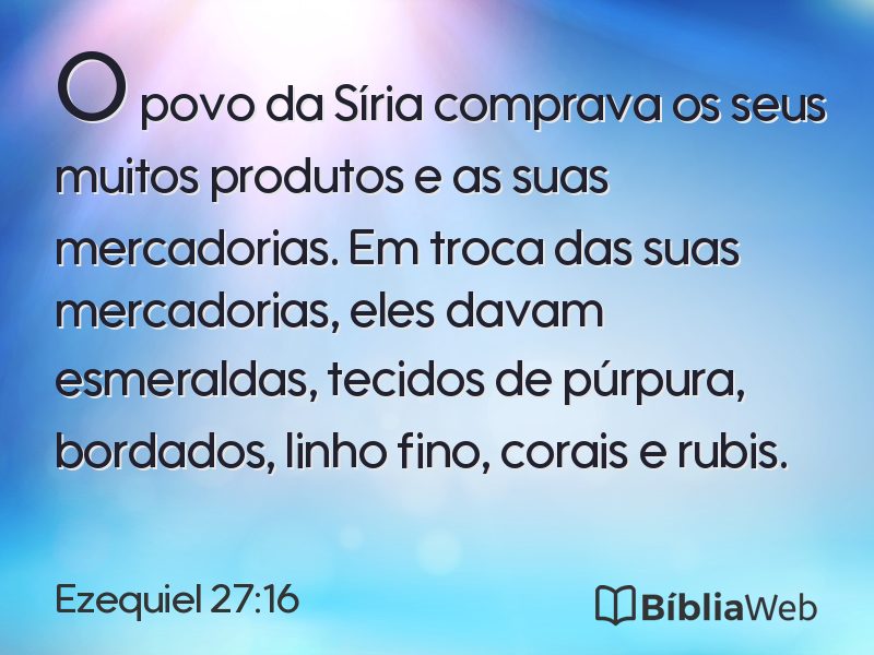 Ezequiel 27:16 em imagem para compartilhar