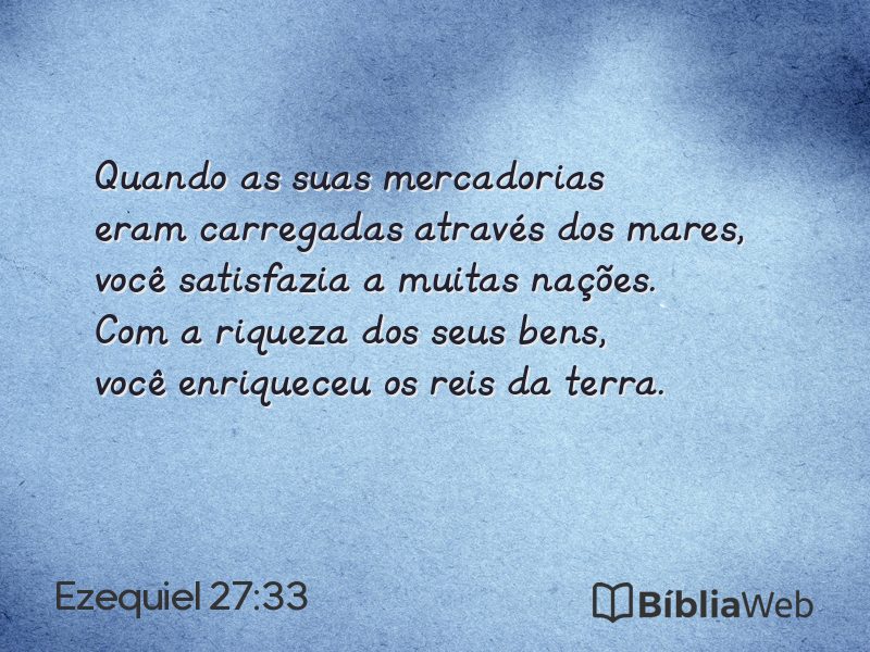 Ezequiel 27:33 em imagem para compartilhar