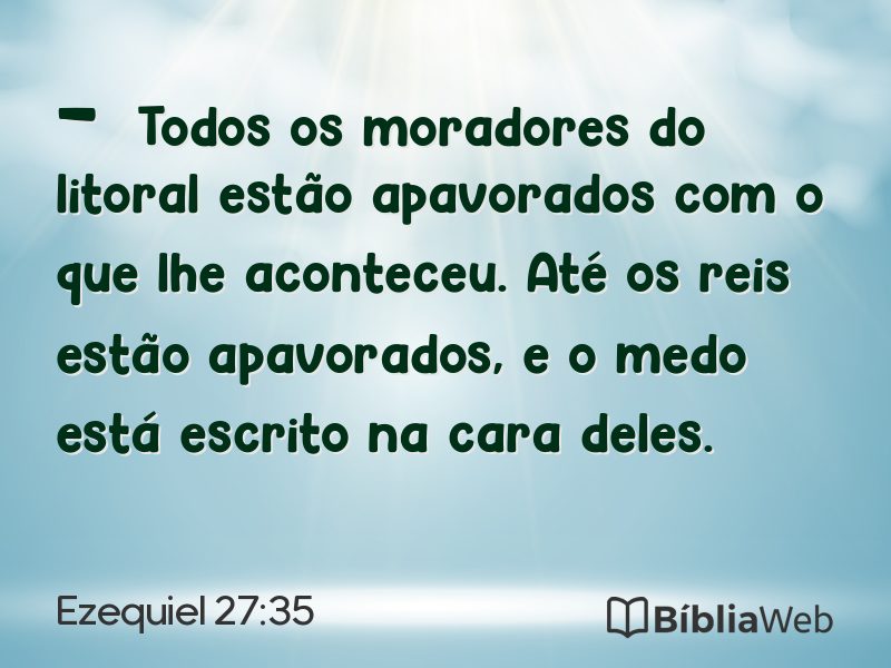 Ezequiel 27:35 em imagem para compartilhar