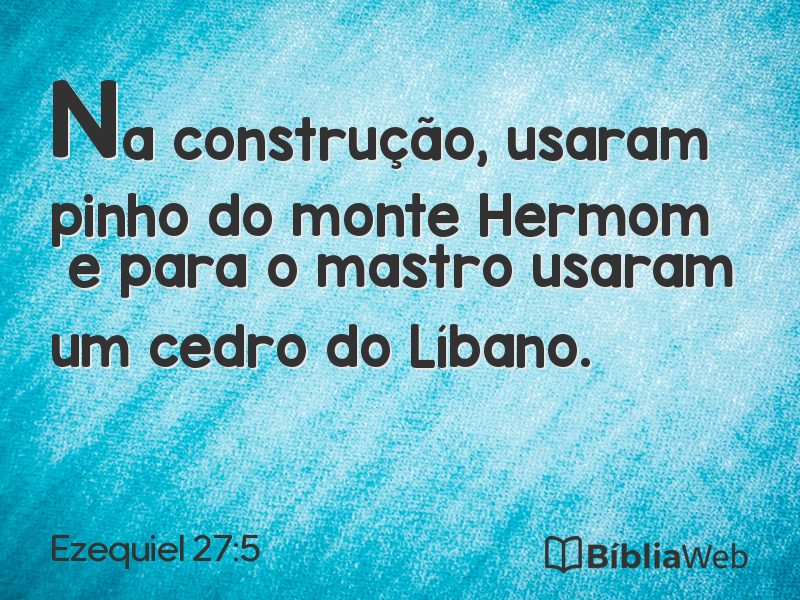 Ezequiel 27:5 em imagem para compartilhar