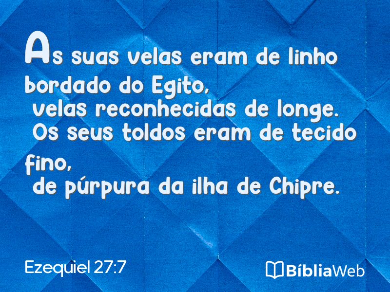 Ezequiel 27:7 em imagem para compartilhar