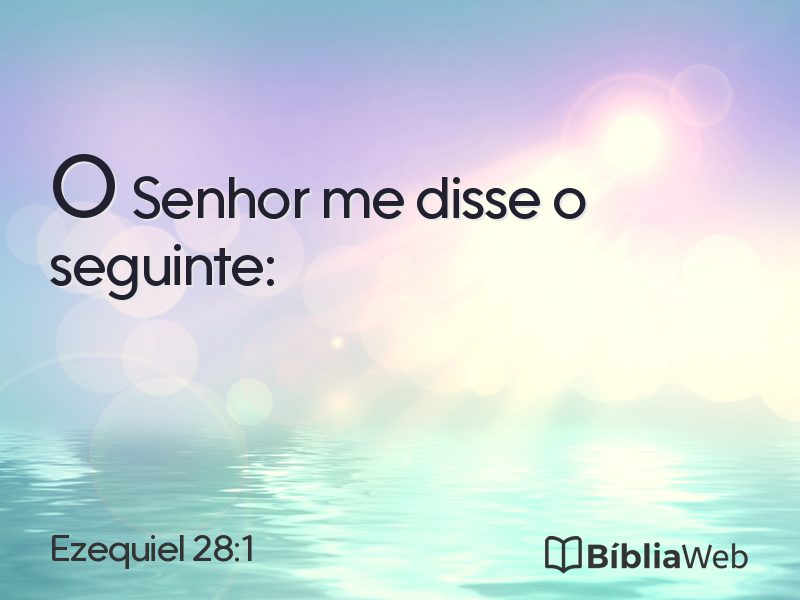 Ezequiel 28:1 em imagem para compartilhar