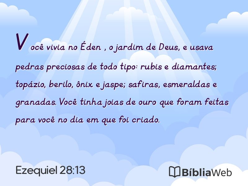 Ezequiel 28:13 em imagem para compartilhar