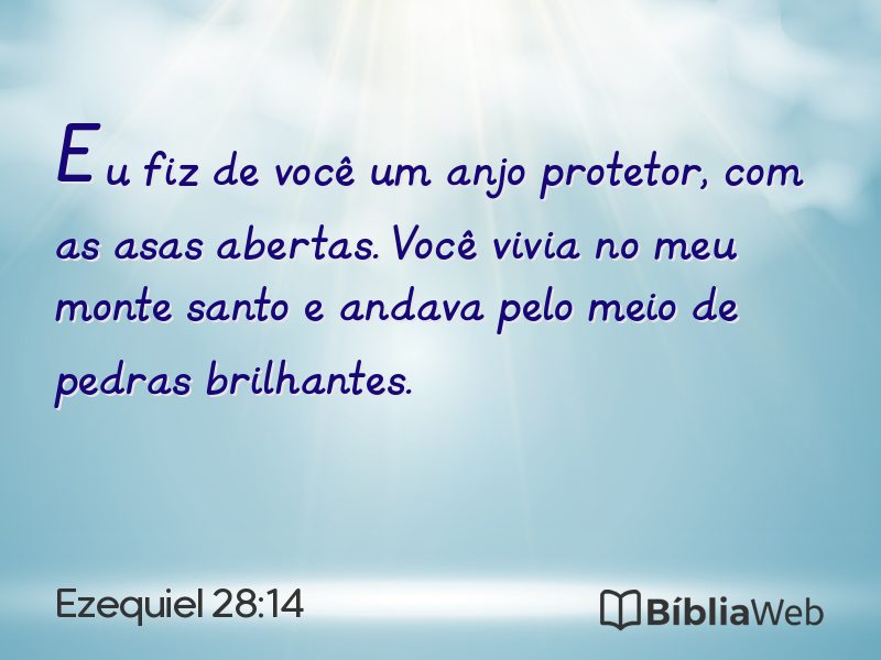 Ezequiel 28:14 em imagem para compartilhar